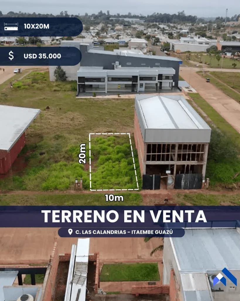 Lote en venta en Itaembé Guazú Zona comercial