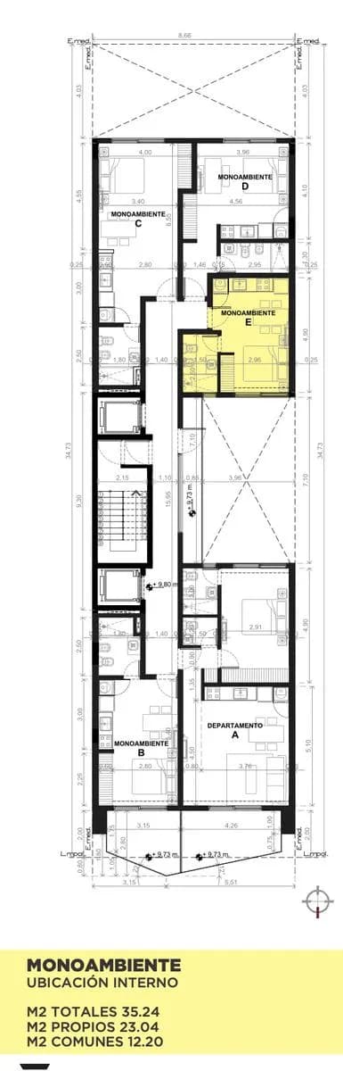 Departamento  Monoambiente de pozo con financiación a 60 meses - Villa Sarita