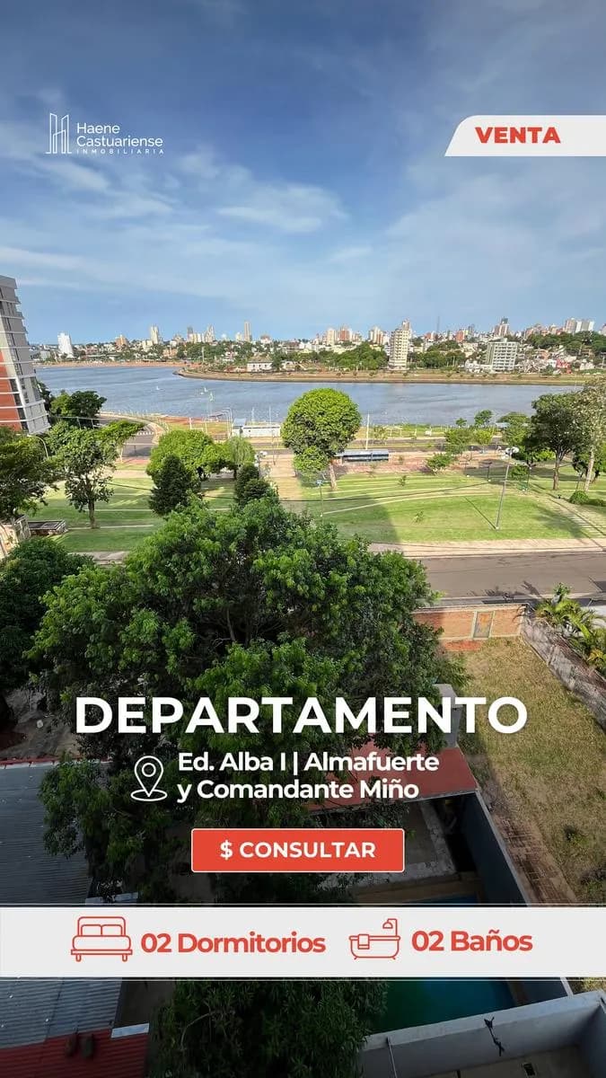 Departamento de Dos Dormitorios con vista al rio en venta