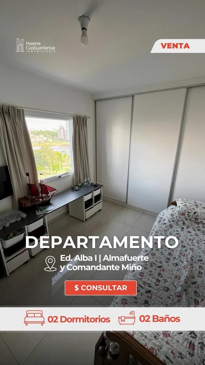 Departamento de Dos Dormitorios con vista al rio en venta