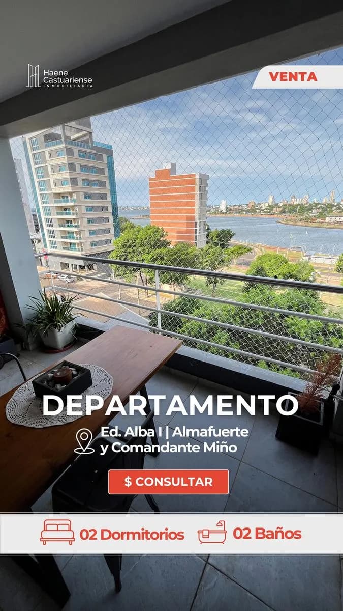Departamento de Dos Dormitorios con vista al rio en venta