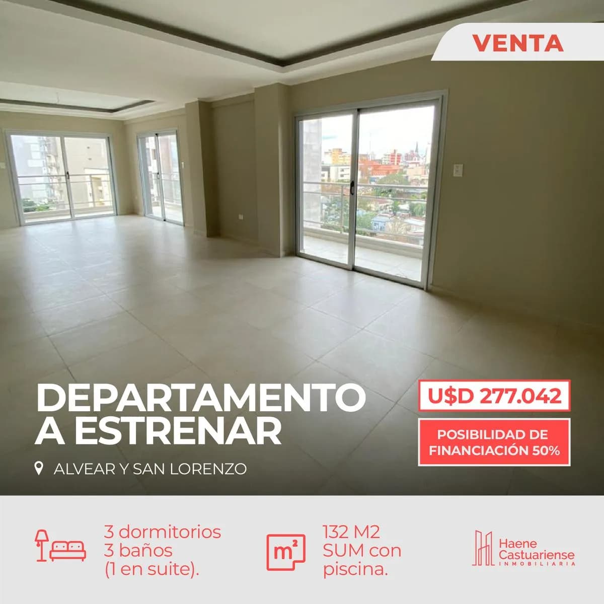 Departamento Centrico de 3 dormitorios en Venta