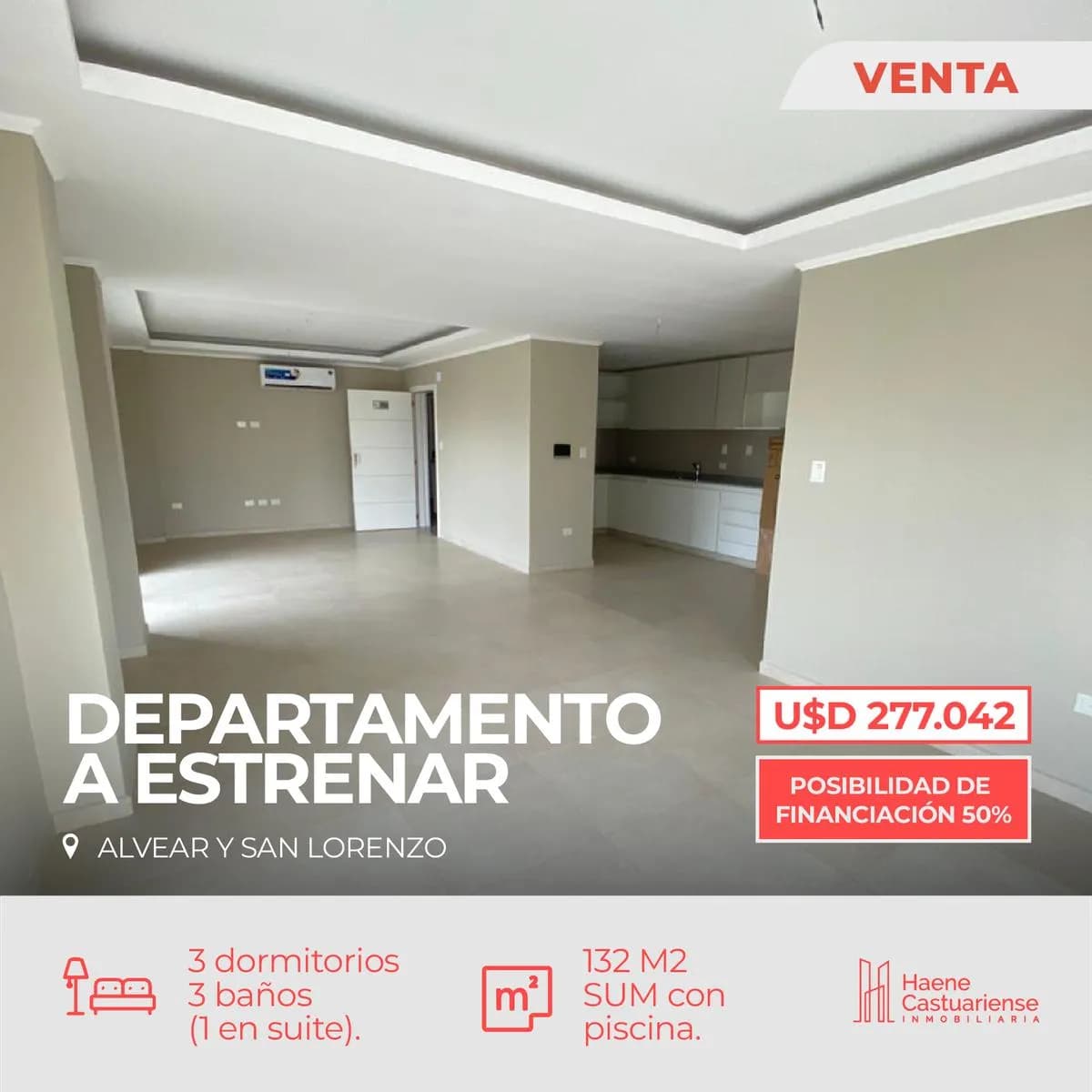 Departamento Centrico de 3 dormitorios en Venta