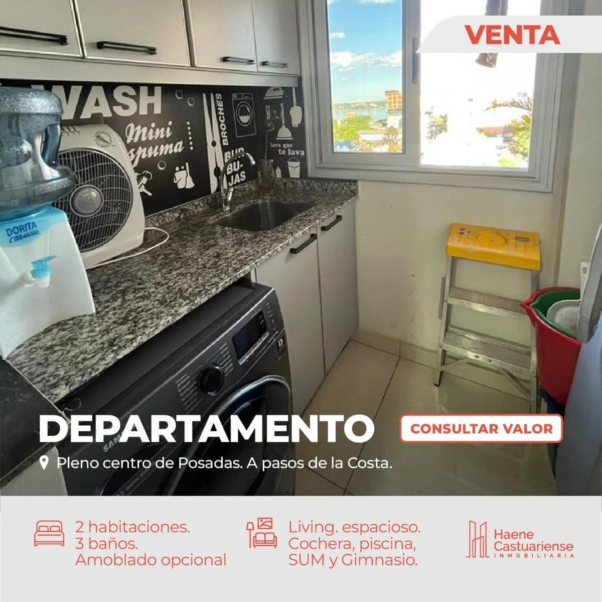 Departamento centrico de 2 dormitorios en venta