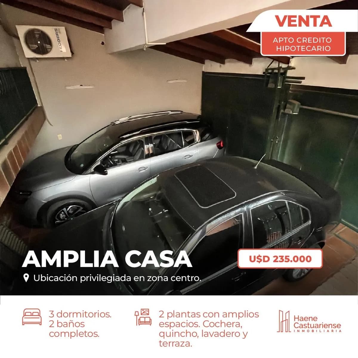 Casa de 3 Dormitorios Centrica en Venta