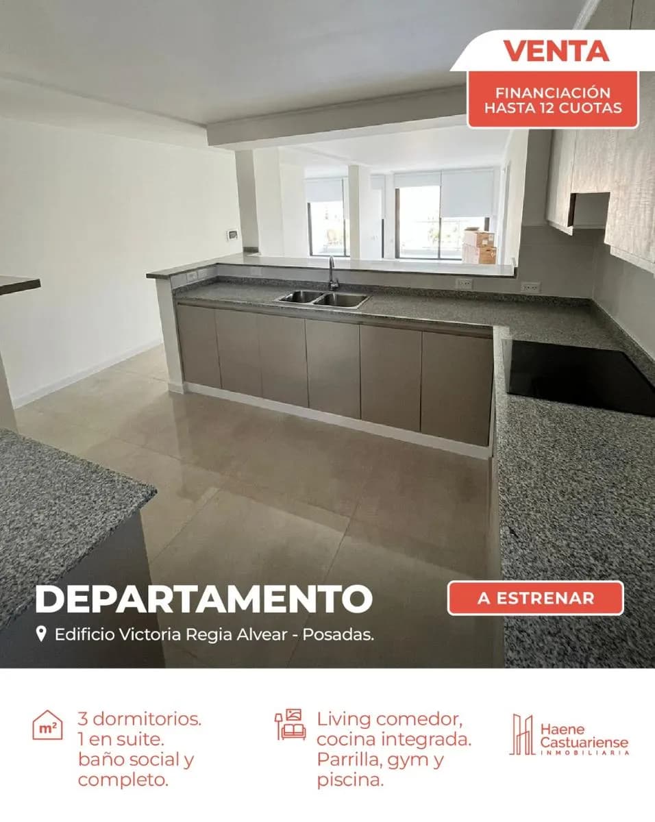 Departamento de 3 dormitorios en  VENTA