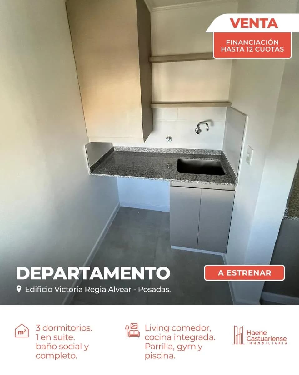 Departamento de 3 dormitorios en  VENTA