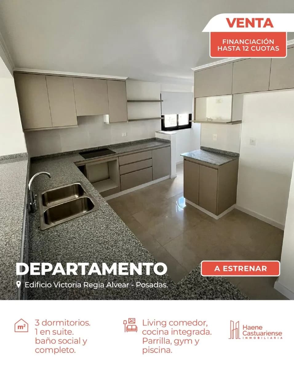 Departamento de 3 dormitorios en  VENTA