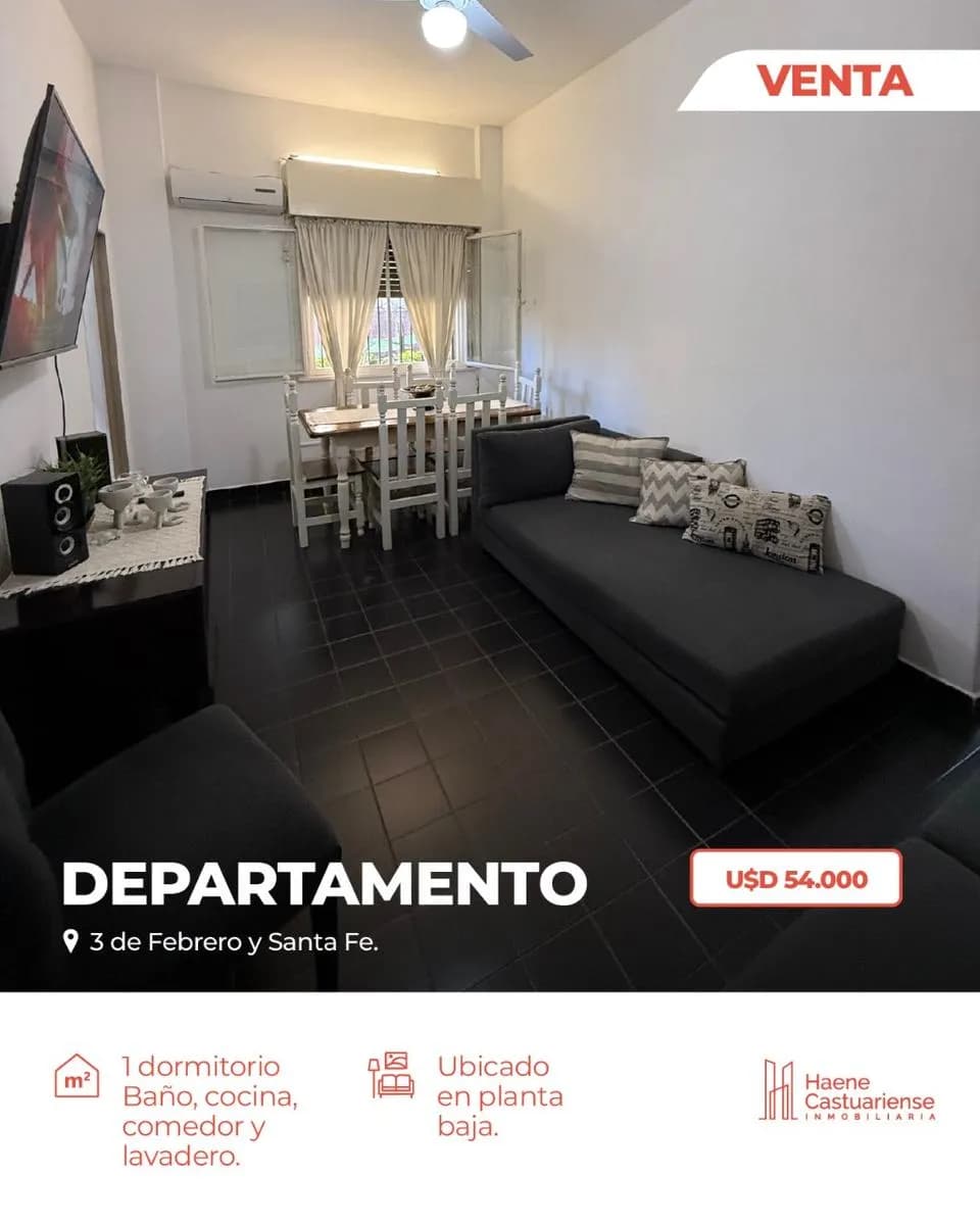 Departamento de 1 Dormitorio en Venta