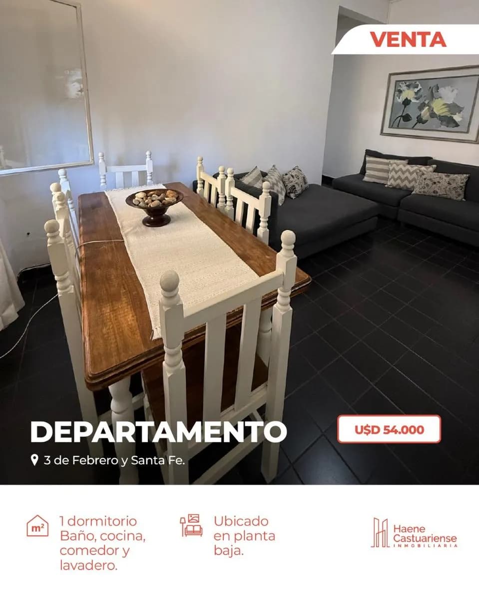 Departamento de 1 Dormitorio en Venta