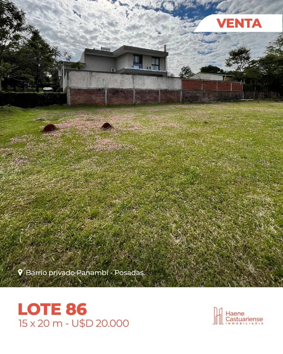 Terreno en venta en Barrio Cerrado Panambi