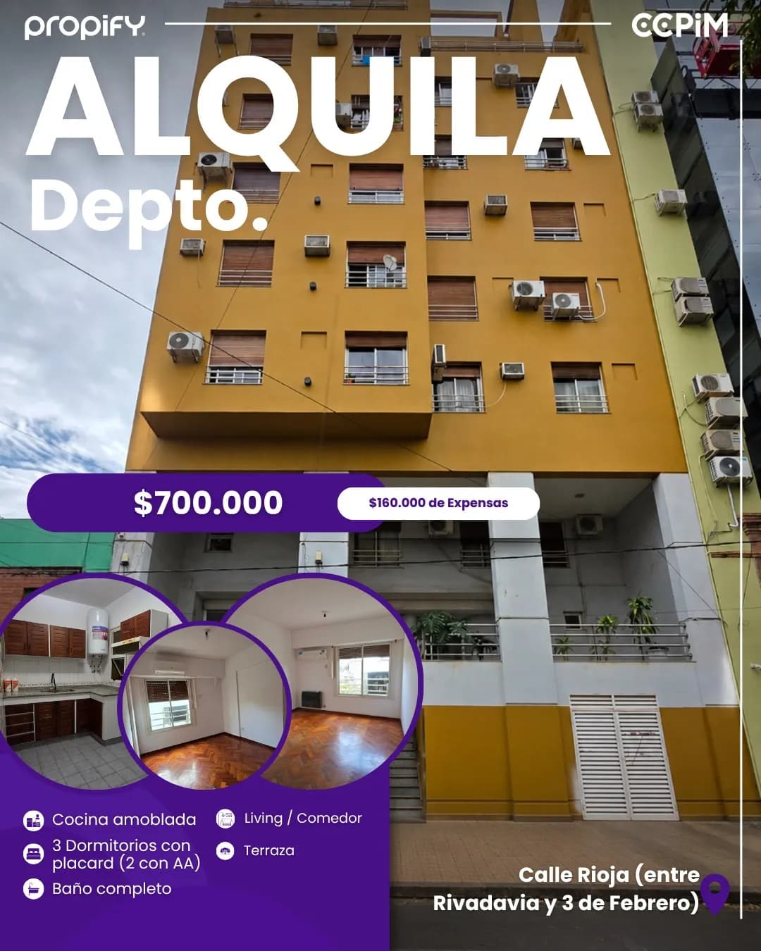 ¡DEPARTAMENTO EN ALQUILER EDIFICIO PANORAMA!