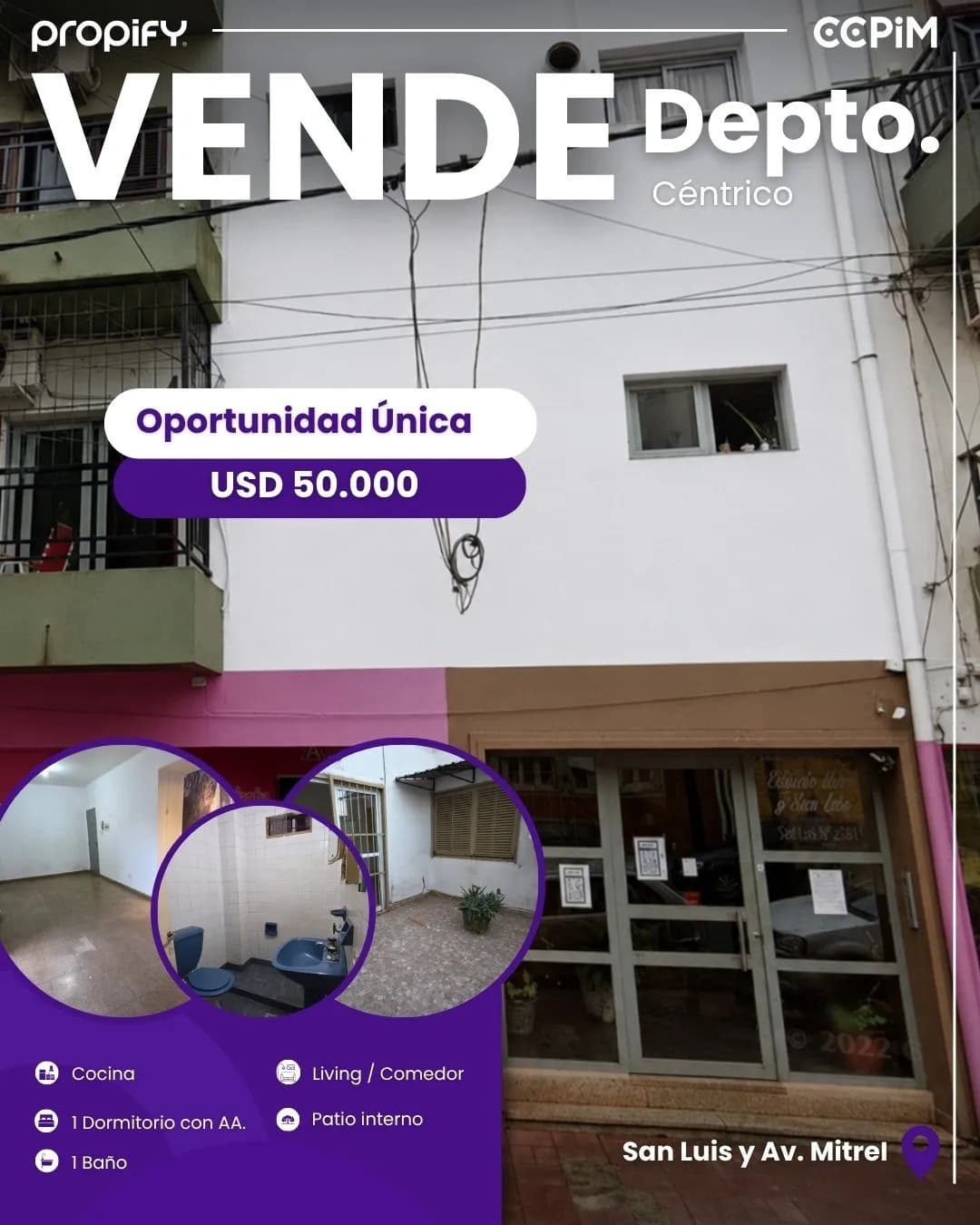 DEPARTAMENTO CÉNTRICO EN VENTA