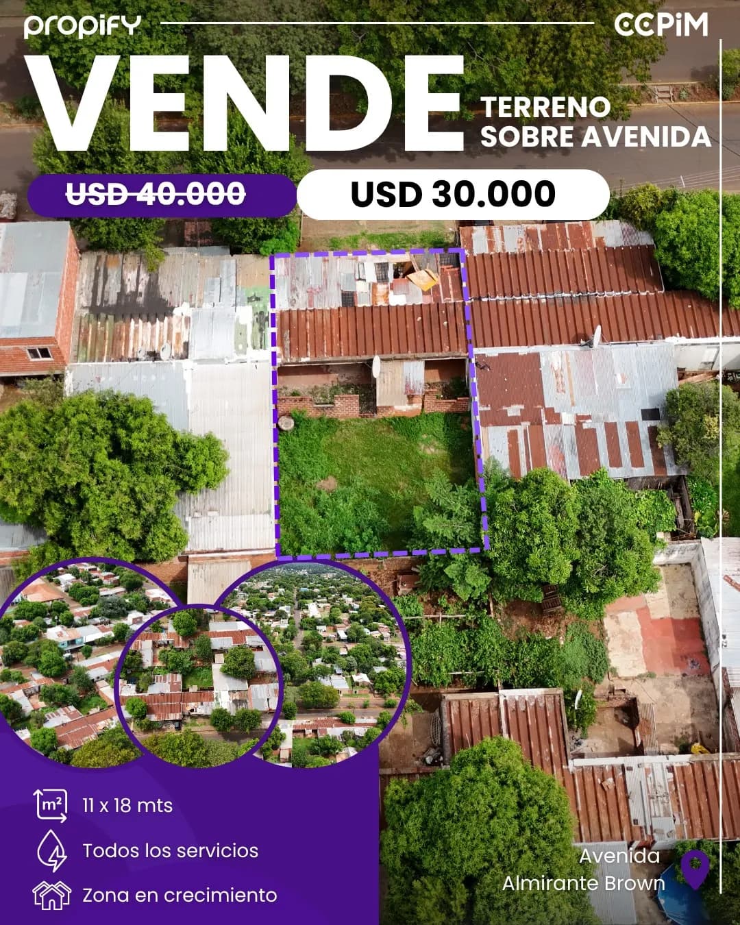 Terreno sobre avenida | Ideal para invertir o construir