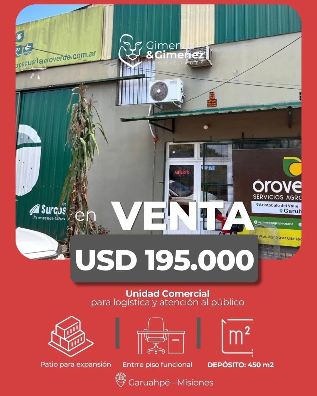 Unidad comercial en venta en Garuhapé – Ideal para logística, distribución e inversión