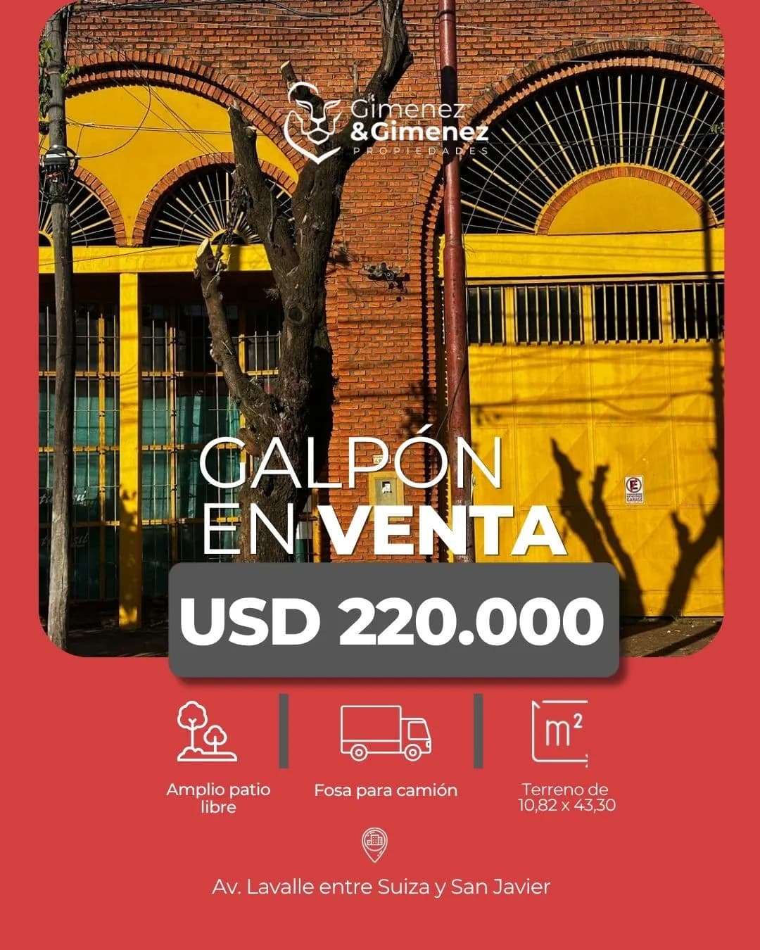 Galpón en Venta sobre Av Lavalle entre calle suiza y san javier