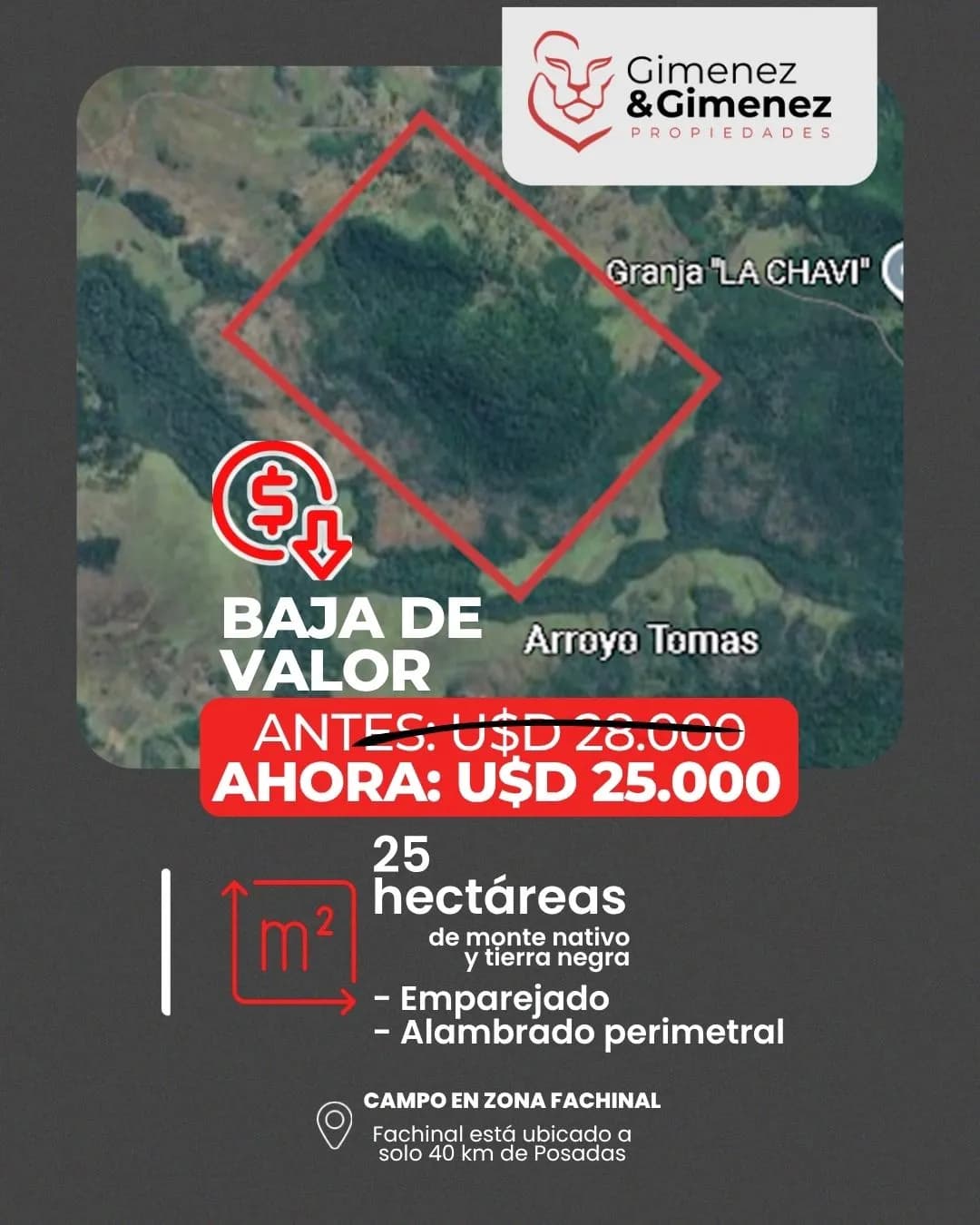 Campo EN VENTA de 25 hectáreas en Fachinal