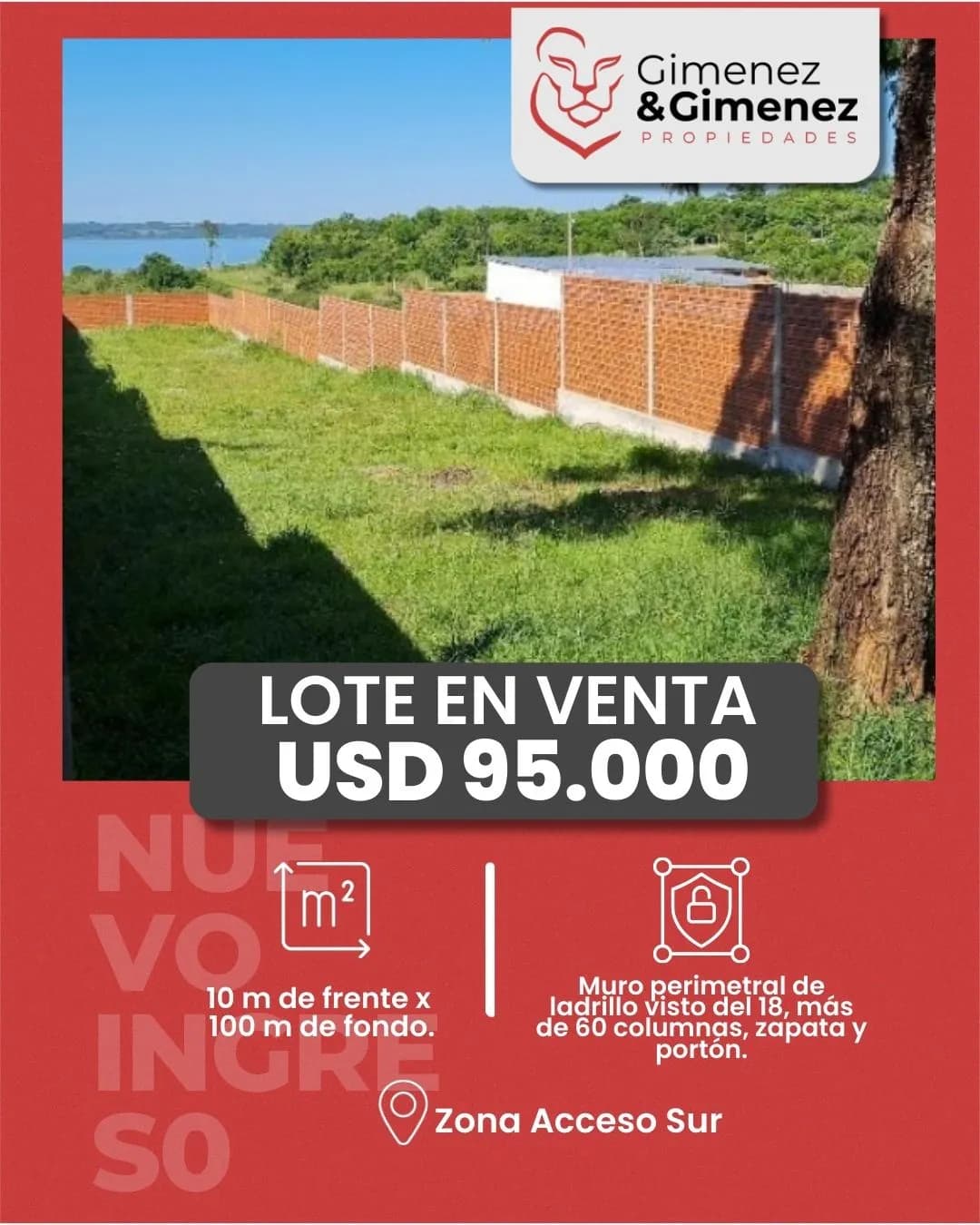 Lote en Venta Zona Acceso Sur