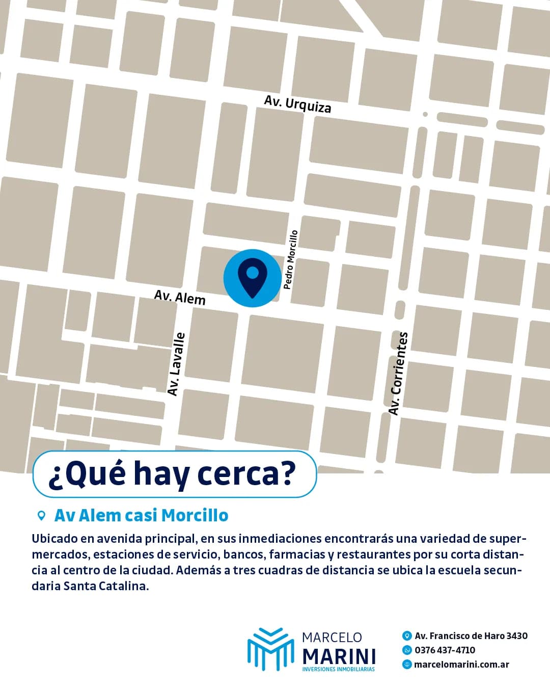 Terreno | 500 m² | Av. Alem casi Morcillo | A 2 Cdras 4 Avenidas | u$s 130.000