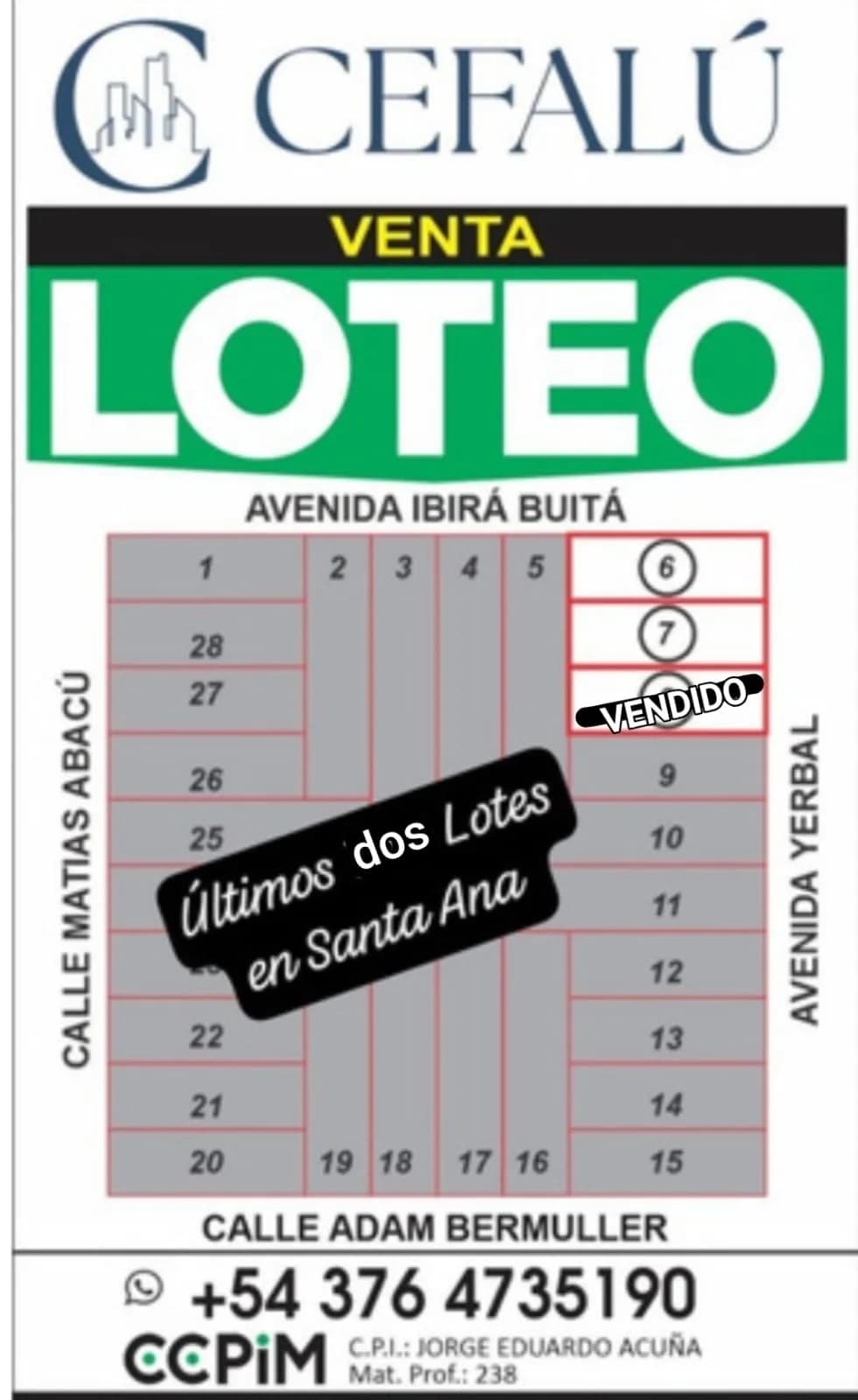 Lotes en Santa Ana Misiones. Financion propia.
