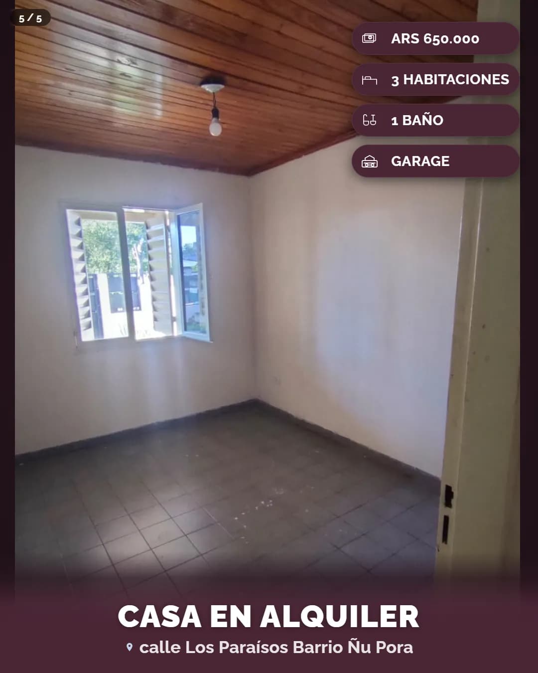 Habitación de casa en alquiler