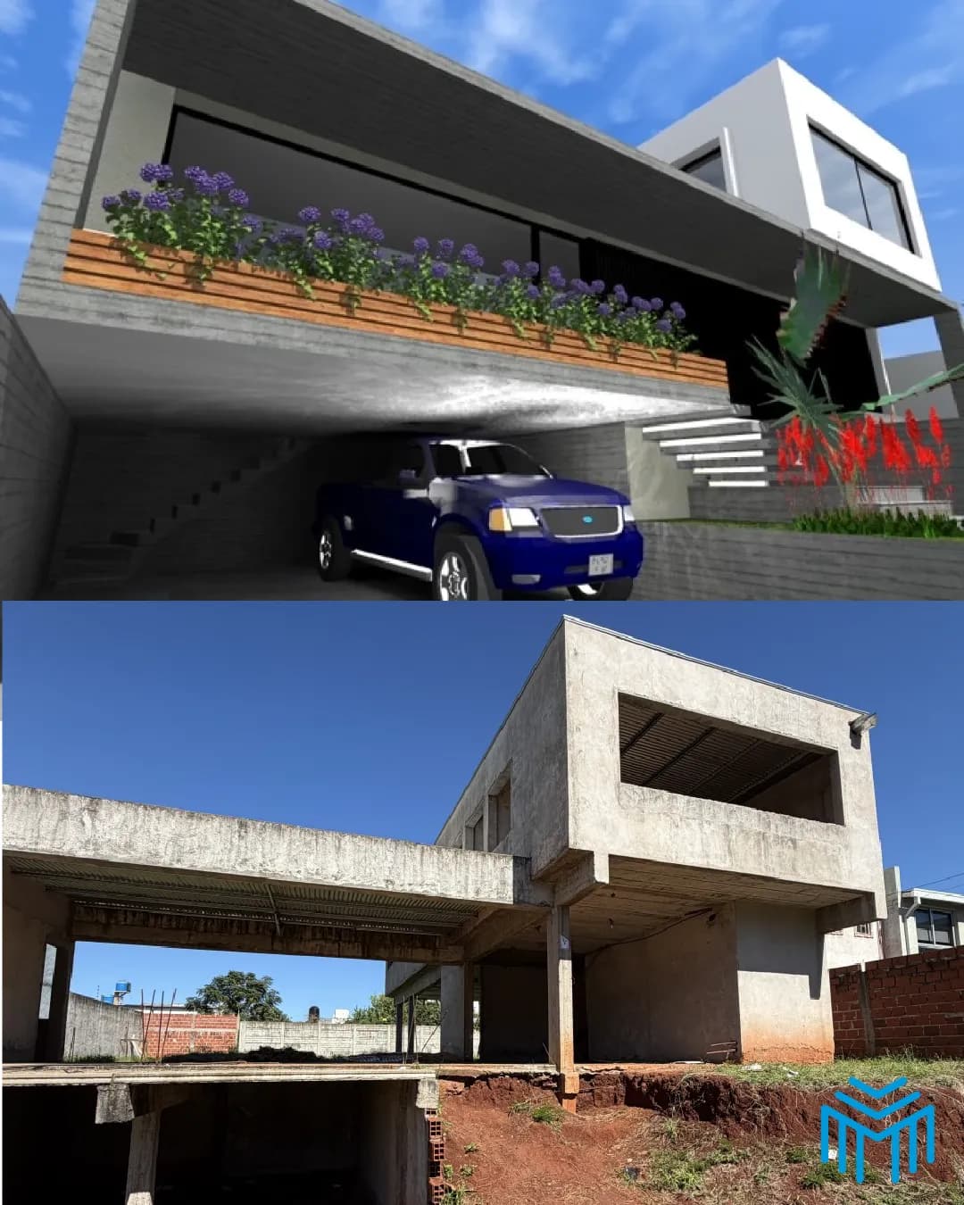 Proyecto y construcción de casa moderna