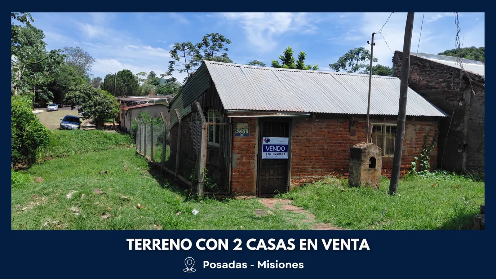 Terreno con dos casas en venta