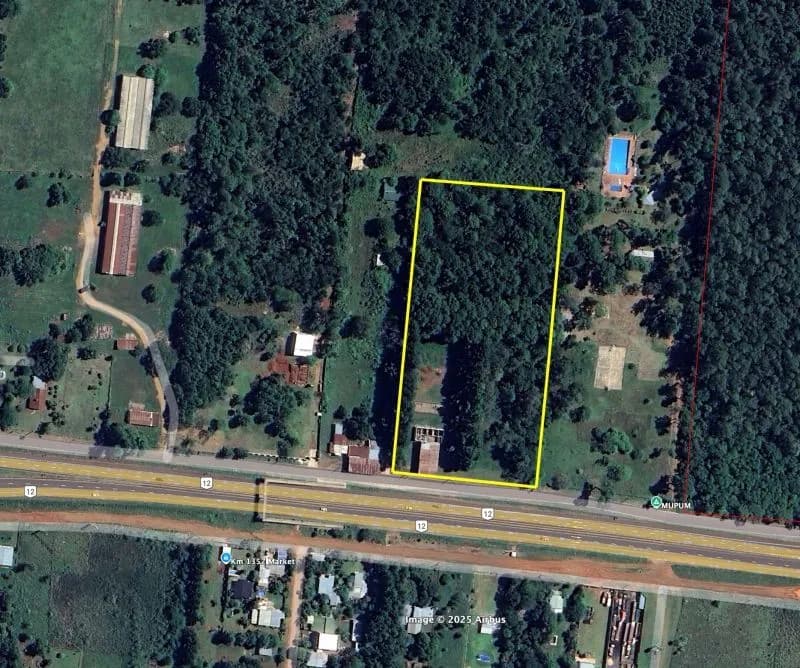 Vista satelital de un terreno
