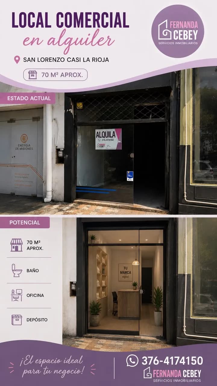 Anuncio de local comercial en alquiler