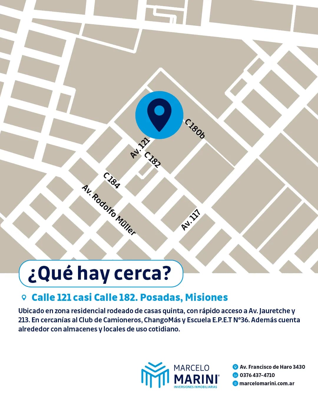 Mapa de ubicación de propiedad inmobiliaria