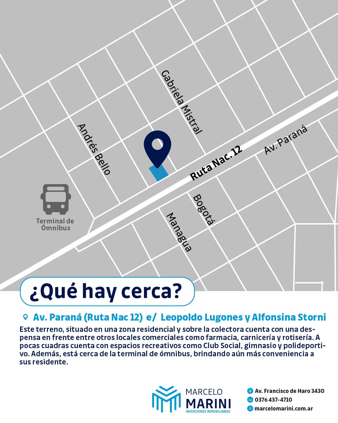 Mapa de ubicación del terreno