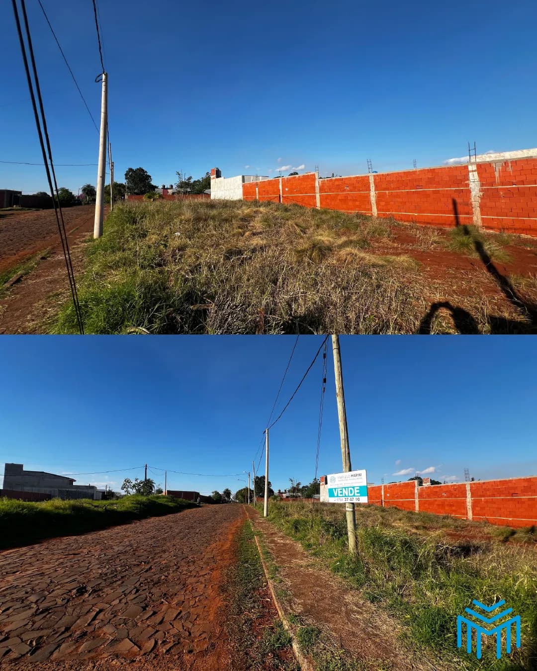 Terreno en venta sobre calle empedrada