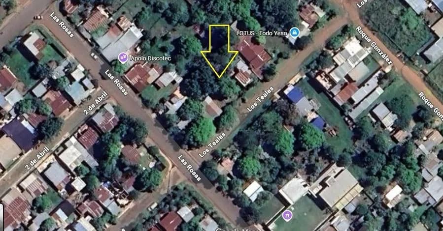 Vista satelital de un terreno