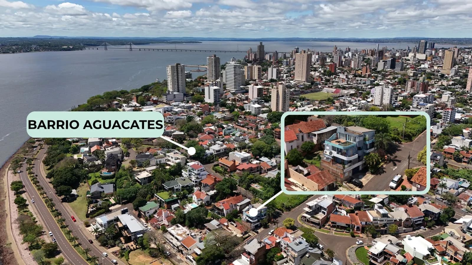 Vista aérea del Barrio Aguacates