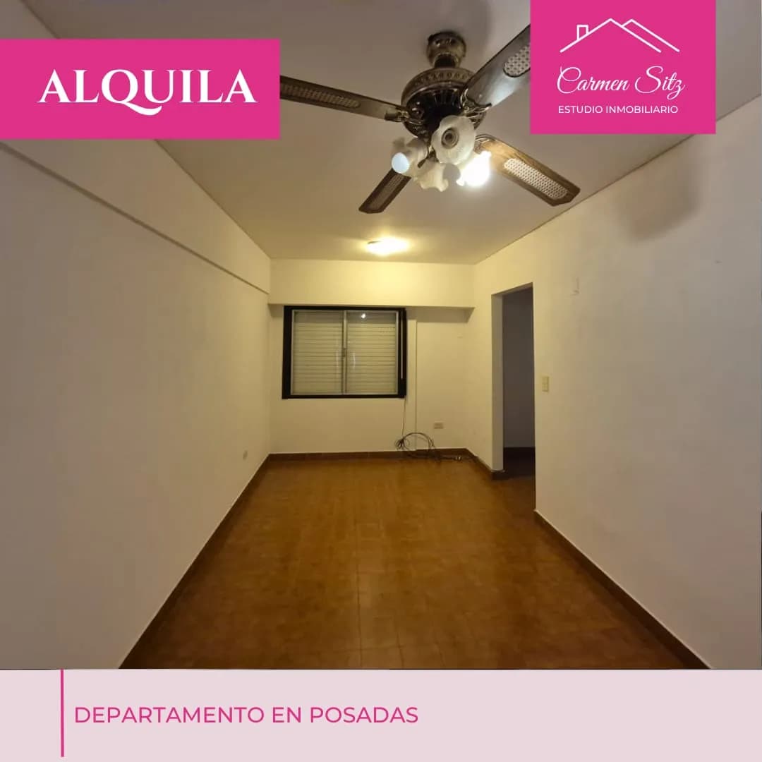 Departamento vacío con ventilador de techo