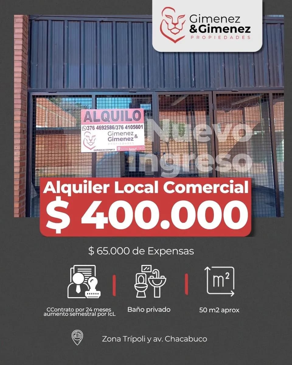 Departamento en alquiler en Posadas