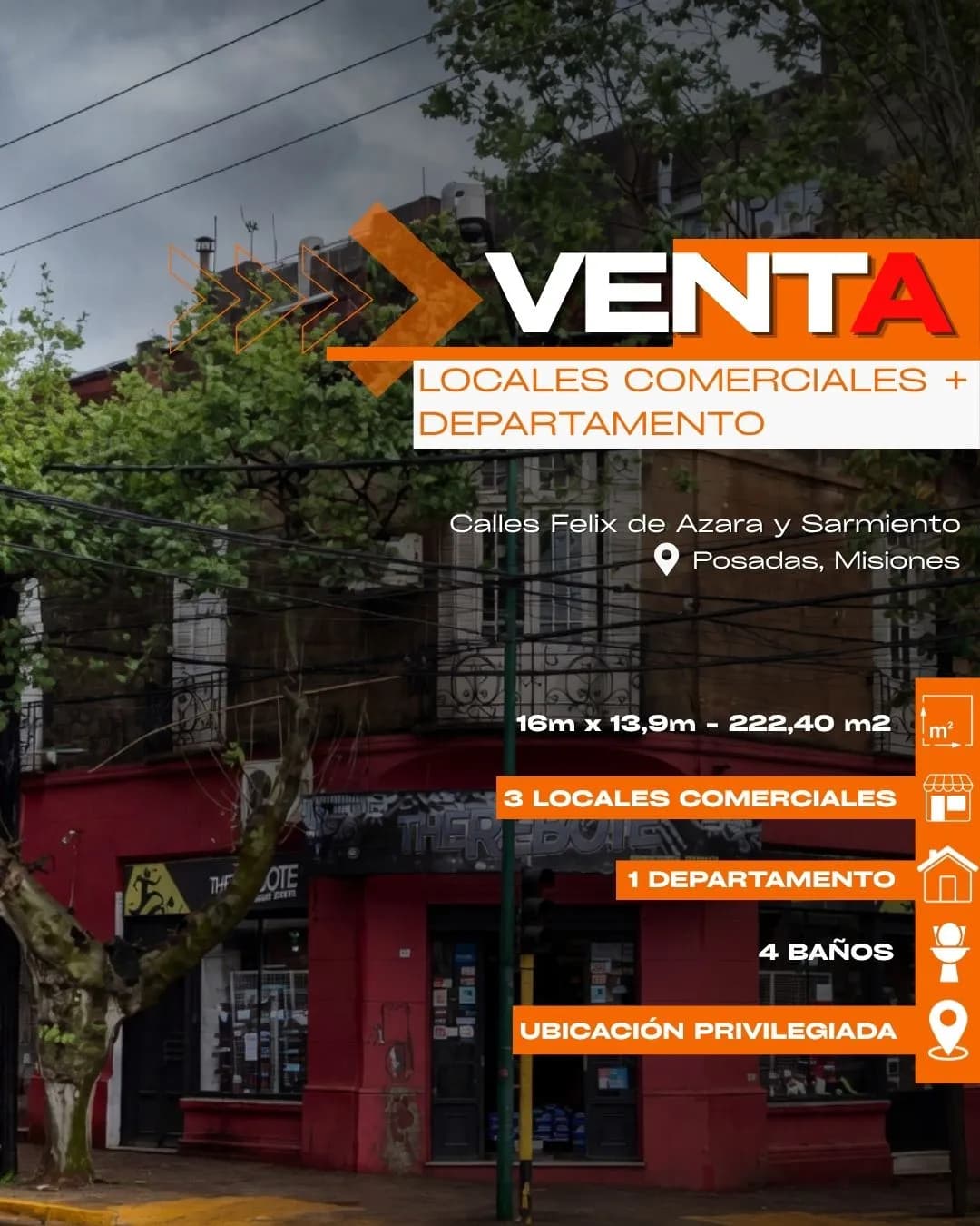 Edificio con locales comerciales en venta