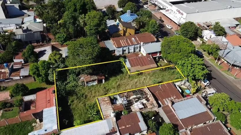 Vista aérea de un terreno delimitado