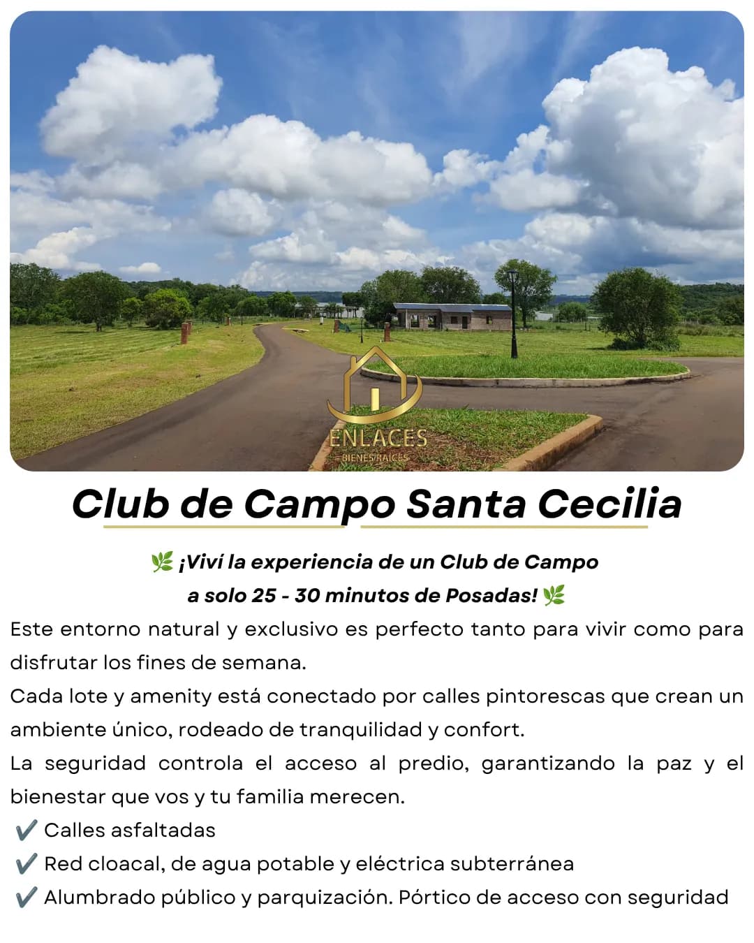 Club de campo rodeado de naturaleza