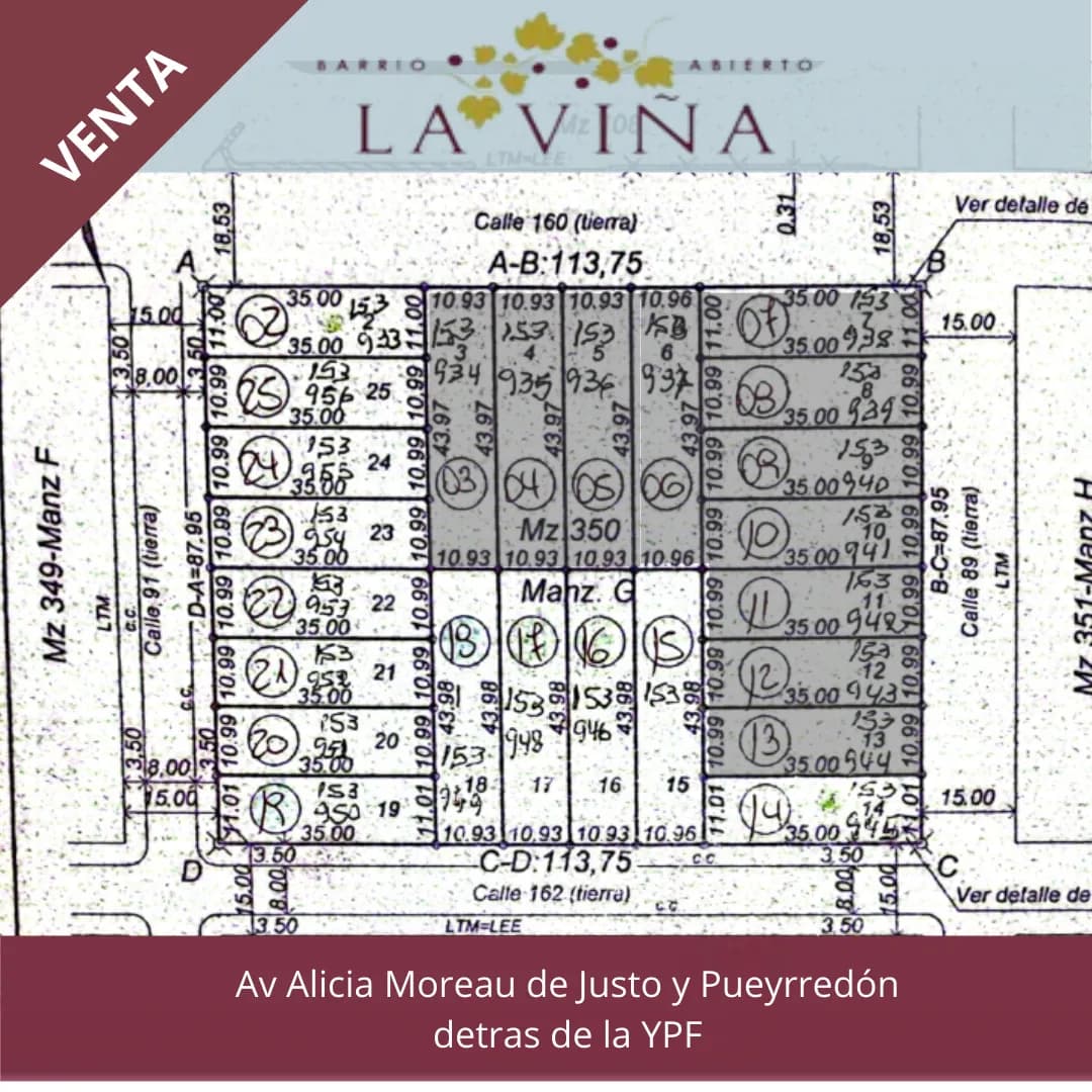 Terreno en Posadas. Barrio La Viña. Lote 24