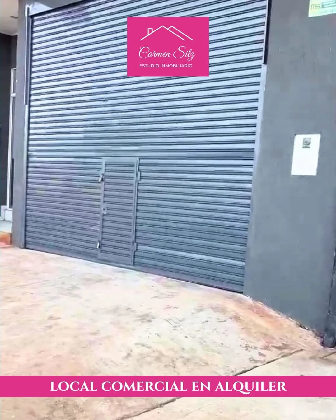 Fachada de local comercial en alquiler